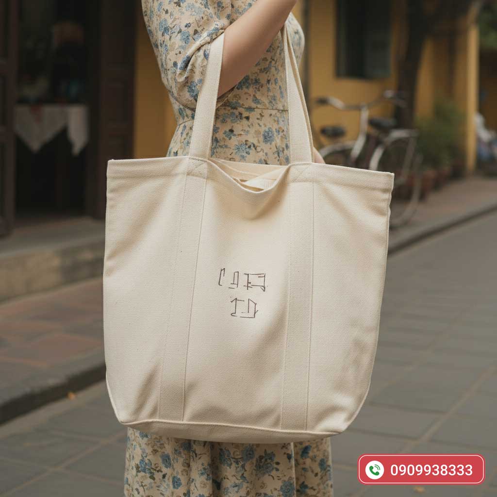 Túi Xách Vải Không Dệt Phong Cách Vintage – Xu Hướng Bao Bì Xanh Thời Thượng - Ảnh 3