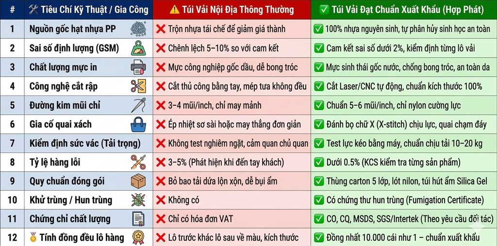Quy Tr&igrave;nh Gia C&ocirc;ng T&uacute;i Vải Kh&ocirc;ng Dệt