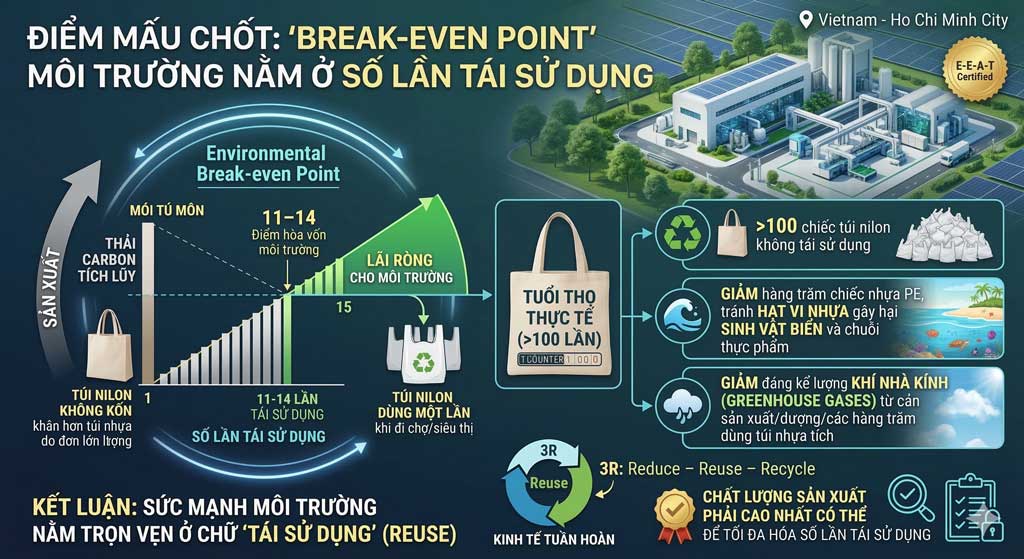 Túi Vải Không Dệt vs Túi Nilon Thân Thiện Với Môi Trường