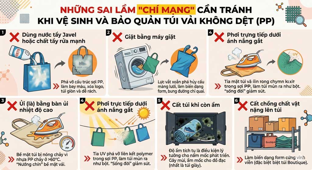 Hướng Dẫn Vệ Sinh Và Bảo Quản Túi Vải Không Dệt Đúng Cách: Bí Quyết Tăng Tuổi Thọ Sản Phẩm Hướng Dẫn Vệ Sinh Và Bảo Quản Túi Vải Không Dệt Đúng Cách: Bí Quyết Tăng Tuổi Thọ Sản Phẩm