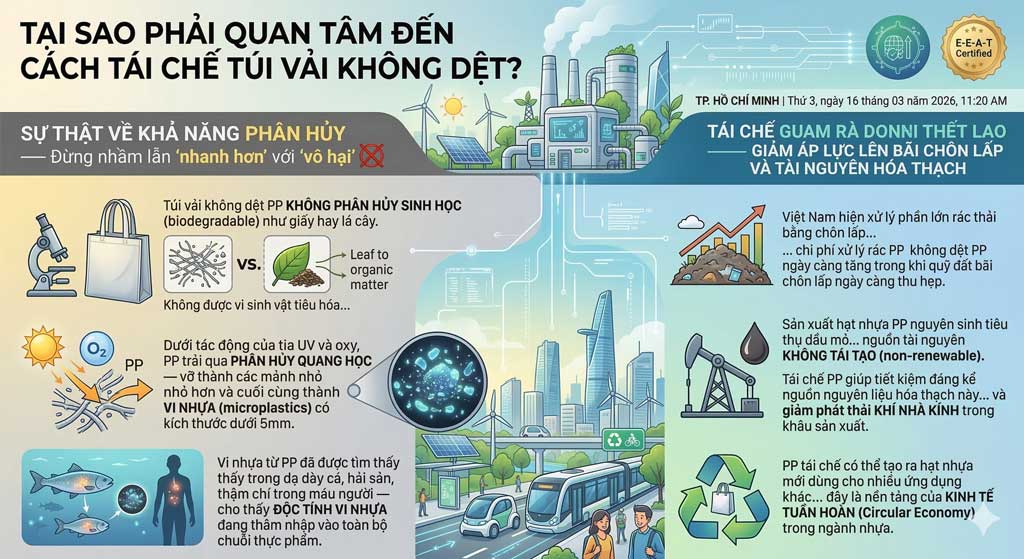 ♻️ Vòng Đời Túi Vải Không Dệt & Cách Tái Chế Hiệu Quả: Hướng Dẫn Toàn Diện ♻️ Vòng Đời Túi Vải Không Dệt & Cách Tái Chế Hiệu Quả: Hướng Dẫn Toàn Diện