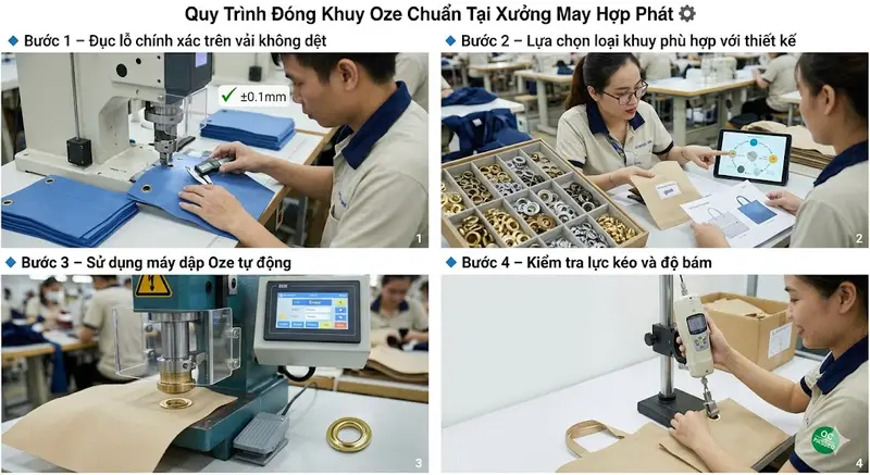 Khuy Oze Là Gì? Ứng Dụng Tuyệt Vời Trong Sản Xuất Túi Vải Không Dệt 🔩 Khuy Oze Là Gì? Ứng Dụng Tuyệt Vời Trong Sản Xuất Túi Vải Không Dệt 🔩