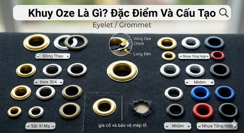 Khuy Oze Là Gì? Ứng Dụng Tuyệt Vời Trong Sản Xuất Túi Vải Không Dệt 🔩 Khuy Oze Là Gì? Ứng Dụng Tuyệt Vời Trong Sản Xuất Túi Vải Không Dệt 🔩