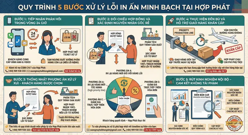Quy Trình Xử Lý Lỗi In Ấn Túi Vải Không Dệt
