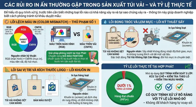 Quy Trình Xử Lý Lỗi In Ấn Túi Vải Không Dệt Quy Trình Xử Lý Lỗi In Ấn Túi Vải Không Dệt