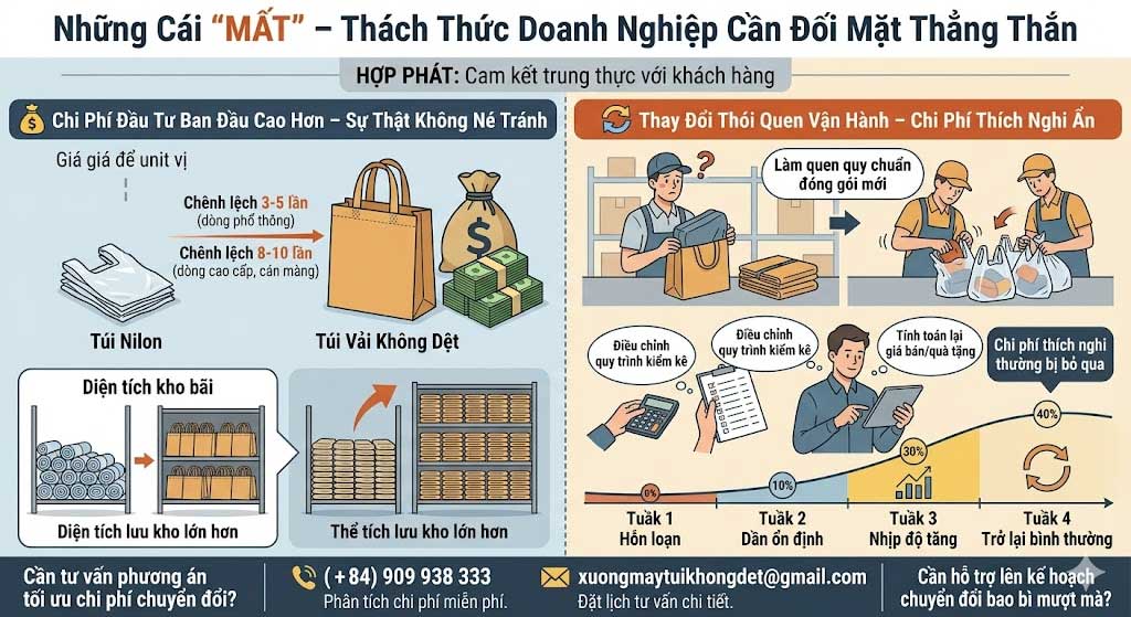 Thay Thế Hoàn Toàn Túi Nilon Bằng Túi Vải Không Dệt: Doanh Nghiệp "Được" Và "Mất" Gì? Thay Thế Hoàn Toàn Túi Nilon Bằng Túi Vải Không Dệt: Doanh Nghiệp "Được" Và "Mất" Gì?