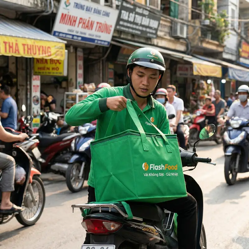 Túi Giữ Nhiệt Vải Không Dệt Cho App Giao Đồ Ăn: Giữ Nóng Thực Phẩm 45 Phút Túi Giữ Nhiệt Vải Không Dệt Cho App Giao Đồ Ăn: Giữ Nóng Thực Phẩm 45 Phút