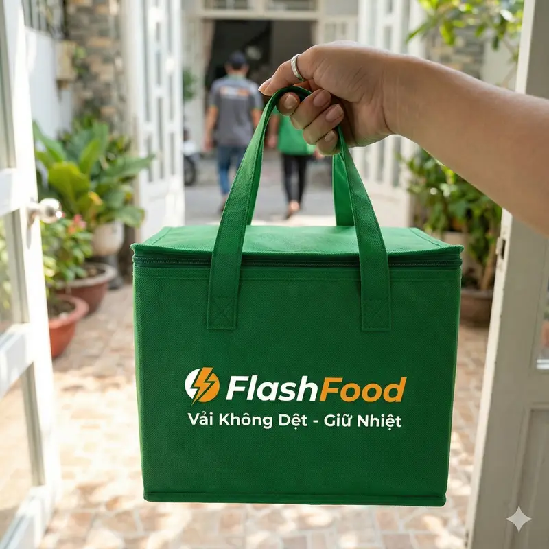 Túi Giữ Nhiệt Vải Không Dệt Cho App Giao Đồ Ăn: Giữ Nóng Thực Phẩm 45 Phút Túi Giữ Nhiệt Vải Không Dệt Cho App Giao Đồ Ăn: Giữ Nóng Thực Phẩm 45 Phút