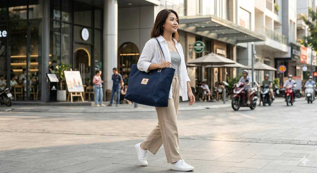 Túi không dệt phong cách Maxi-Tote Túi không dệt phong cách Maxi-Tote