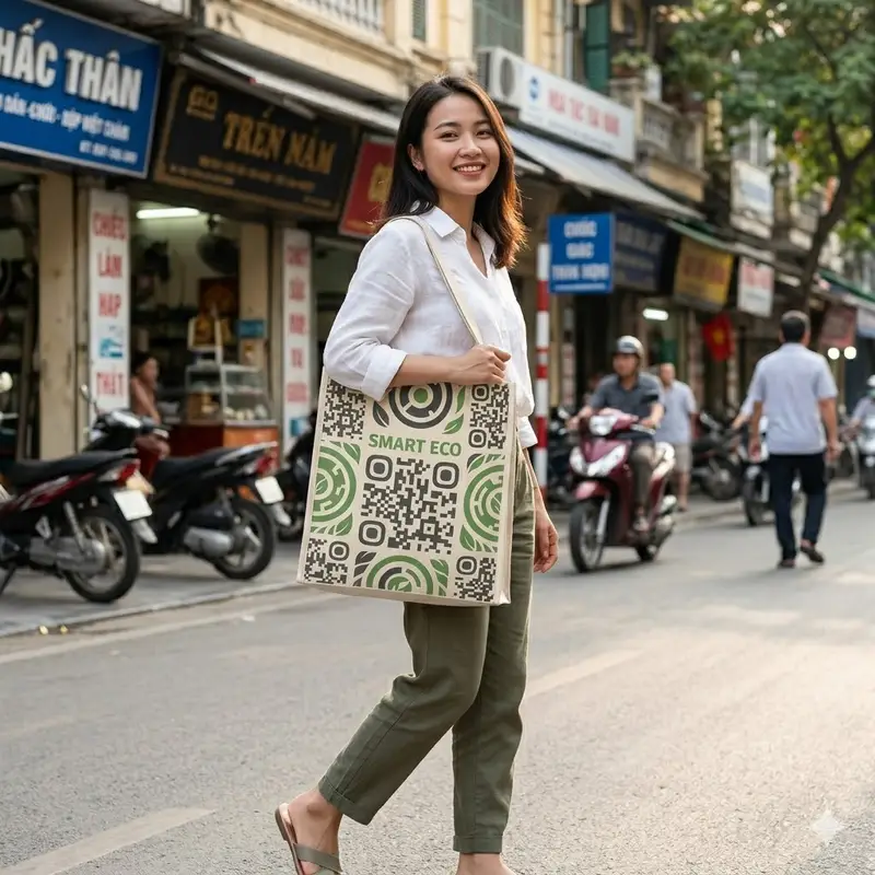 Túi Smart Eco: Giải Pháp Bao Bì Tương Tác Tích Hợp Công Nghệ AR/QR