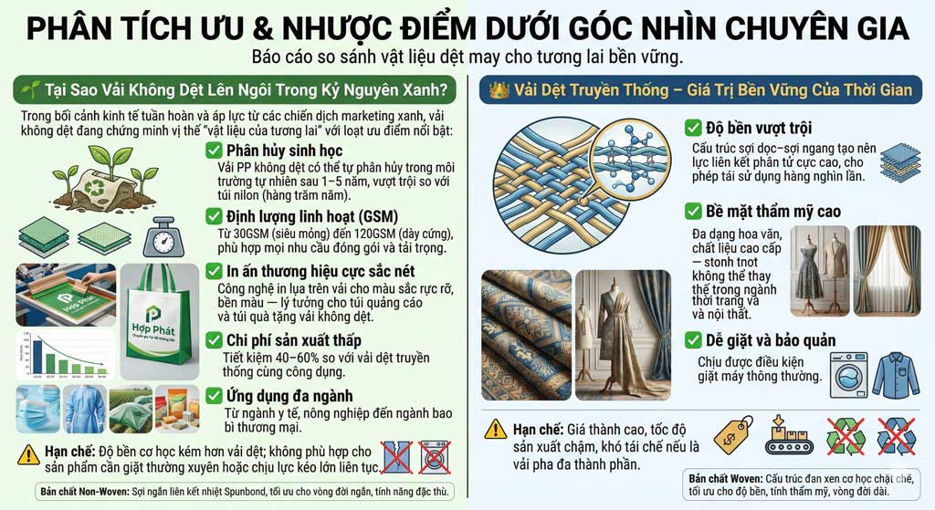 🧵 So Sánh Vải Không Dệt Hay Vải Dệt Truyền Thống: Đâu Là Lựa Chọn Tối Ưu Năm 2026? 🧵 So Sánh Vải Không Dệt Hay Vải Dệt Truyền Thống: Đâu Là Lựa Chọn Tối Ưu Năm 2026?