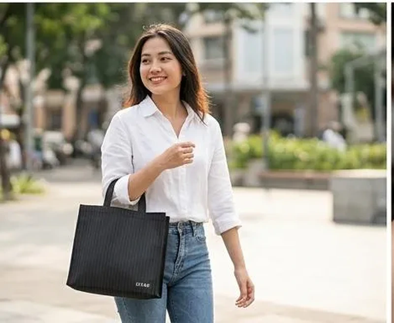 T&uacute;i Hột Xo&agrave;i Kh&ocirc;ng Dệt Pattern Minimalist