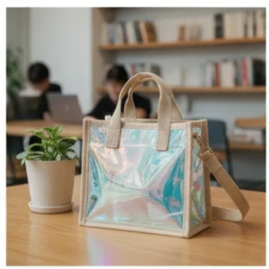 Túi xách Hologram viền màu trơn