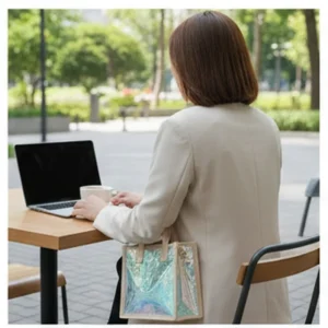 Túi xách Hologram viền màu trơn
