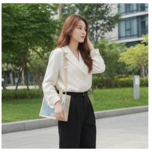 Túi xách Hologram viền màu trơn