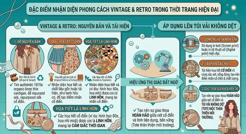 Phối đồ phong cách Vintage & Retro với túi vải không dệt thời thượng - Phối đồ phong cách Vintage & Retro Phối đồ phong cách Vintage & Retro với túi vải không dệt thời thượng - Phối đồ phong cách Vintage & Retro