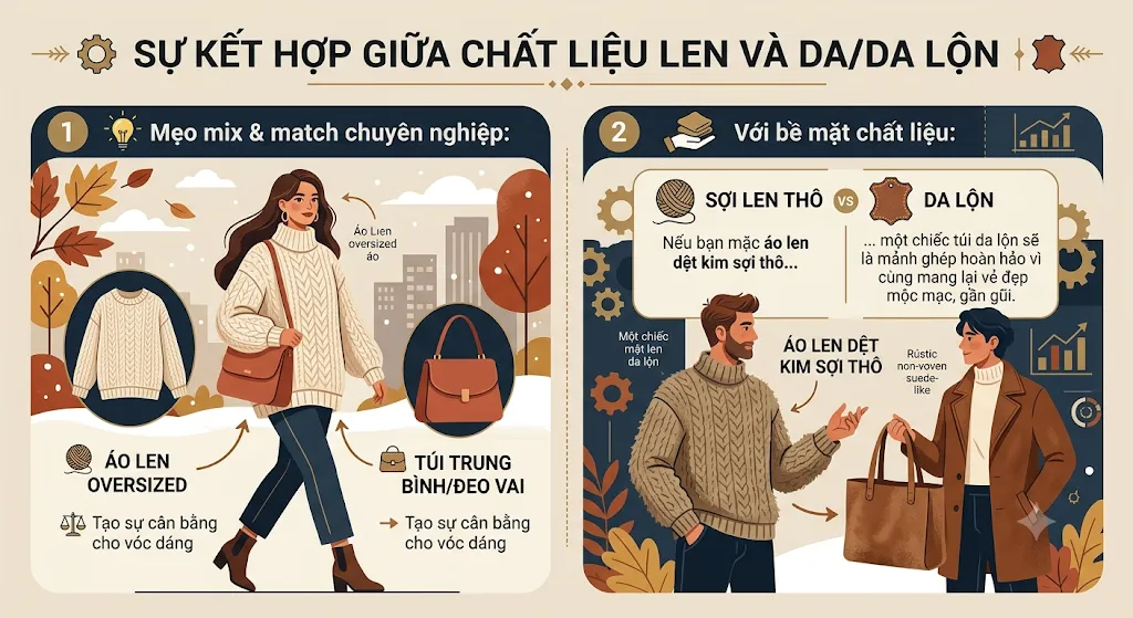 phối túi màu Earth-tone phối túi màu Earth-tone