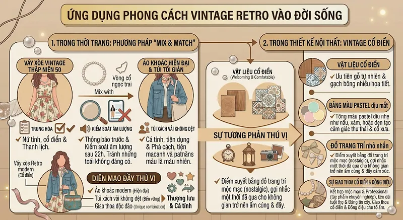 Phong cách Vintage Retro: Hồi ức thời trang và nội thất vượt thời gian Phong cách Vintage Retro: Hồi ức thời trang và nội thất vượt thời gian